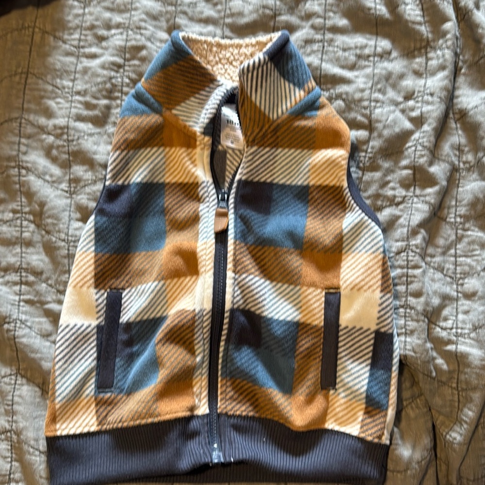 Carter’s Plaid Vest 18m